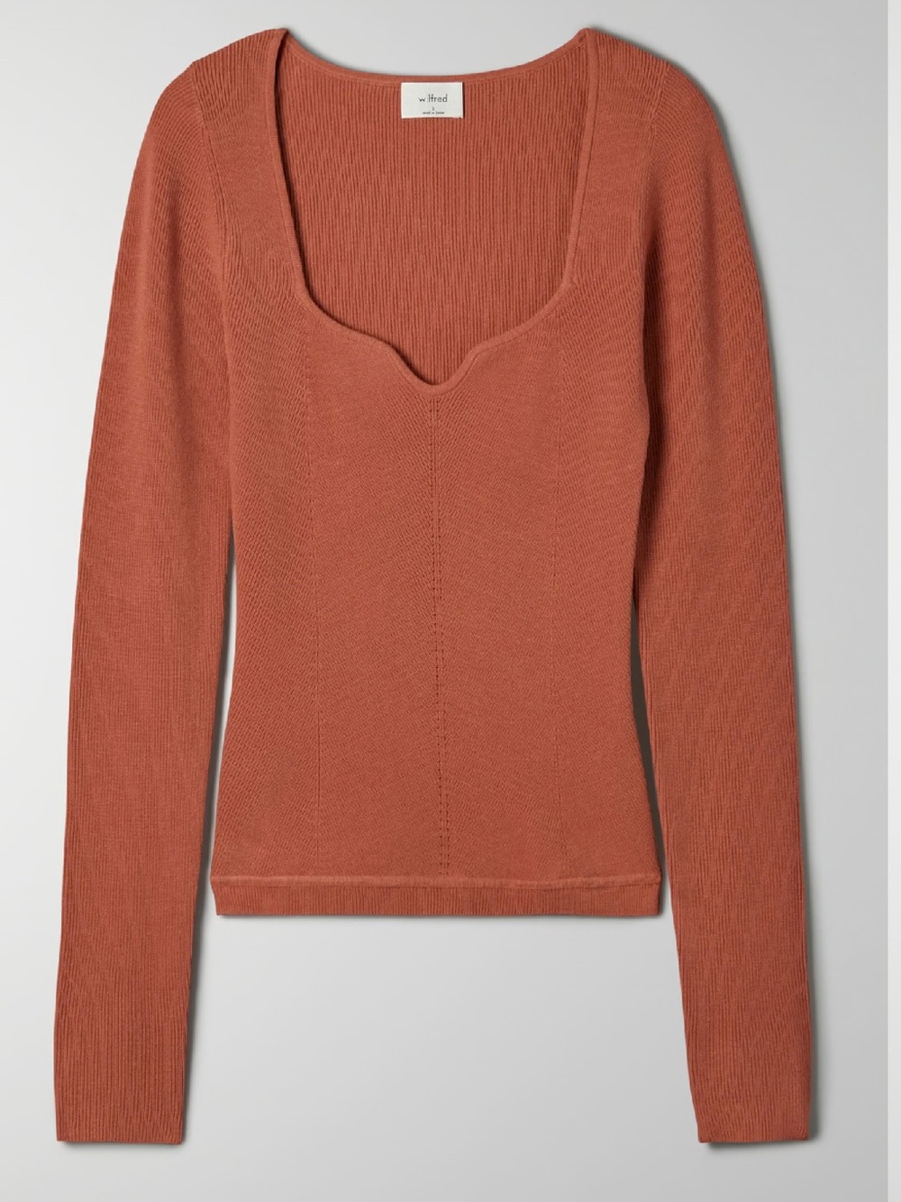 Aritzia Wilfred Tuscany Sweater orange long sleeve top Size S